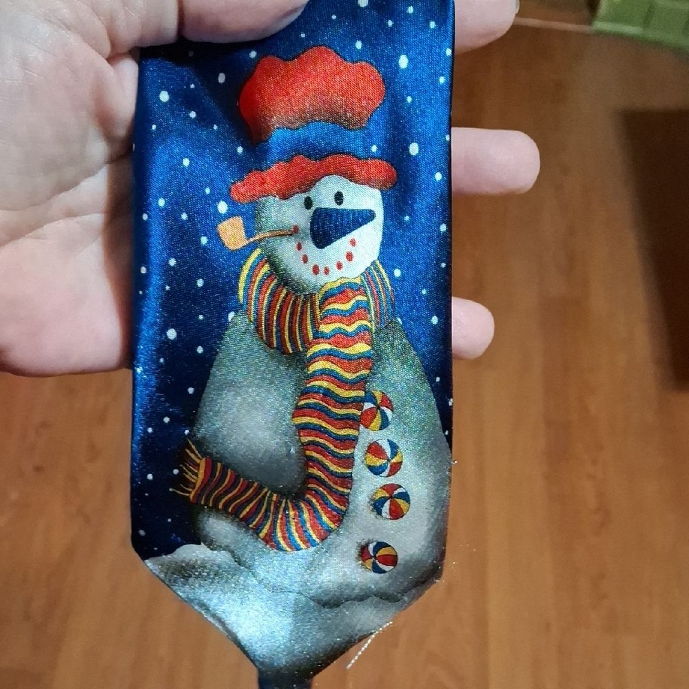 TYME Blue and White Patterned Tie
